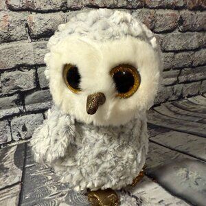 TY Beanie Boos - OWLETTE the OWL (Glitter Eyes) (Medium 9 inch) - 2017 - Retired